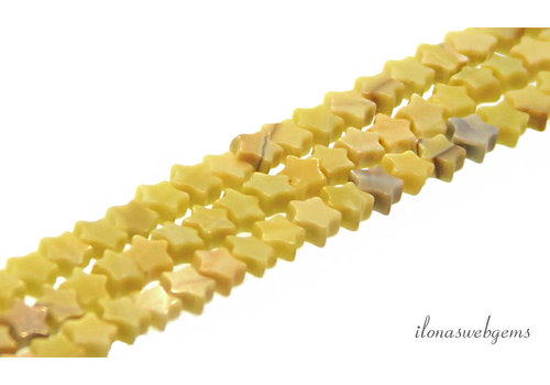 Butter Jade beads star about 4mm