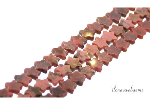 Rhodonite beads star about 8mm
