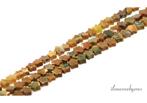 Indischer Achat Perlen Stern ca. 4x2mm