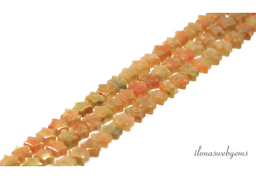 Unakite Perlen Stern ca. 4mm