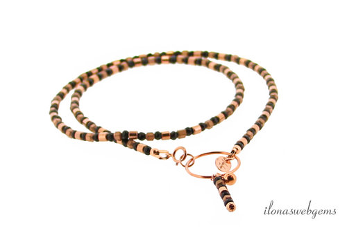 Hematite Necklace Rosé with charm