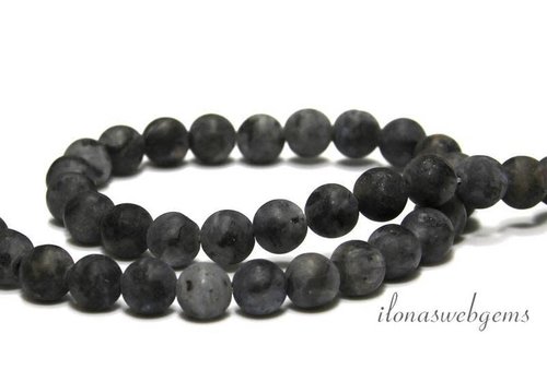 Larvikit-Perlen matt, ca. 12 mm