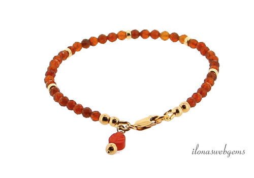 Inspiration: Armband Orange Granat mit Goldfüllung