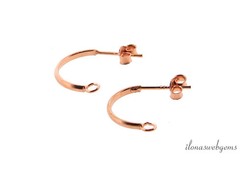 1 pair of 14k rosé Vermeil earwires approx. 14mm