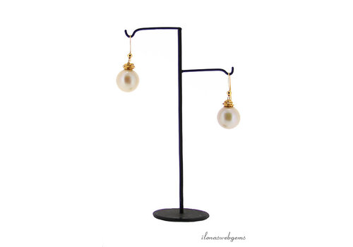Inspiration: Gold Filled Earwires with Half Pierced Freshwater Pearls