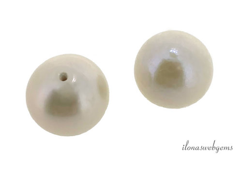1 Pair Freshwater Pearls Half Pierced Approx. 13-14mm