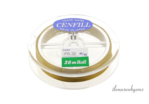 Cenfill edelstahlbeschichtetes Gewinde gold 0,32 mm (7 Fäden)