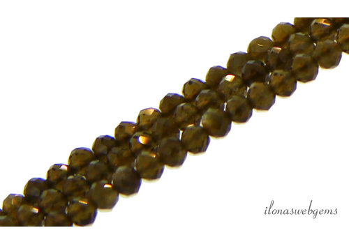 Chrysoberyl green Cateye mini faceted washer approx. 2x1,5mm