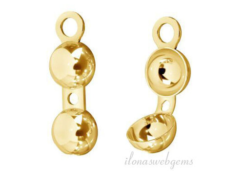 14 karaat gouden kalotje 3.8x12mm