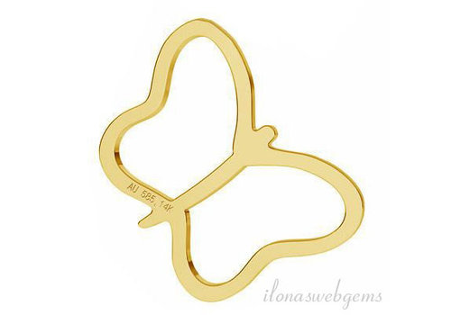 14 carat gold butterfly connector approx. 9.5mm