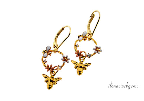 Inspiration: Vermeil earhooks with Vermeil bee