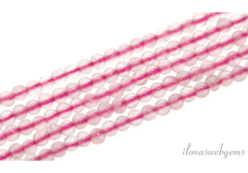 Rosenquarzperlen um ca. 3mm