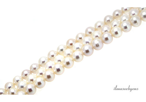 Süßwasserperlen weiß rund ca. 4mm A Qualität