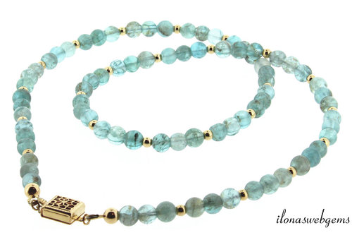 Inspiration: Apatite necklace with Gold Filled box clasp by Mileen