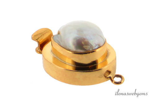 Vermeil Bakslot ca. 23x18x14mm extra kwaliteit