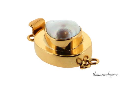 18 kt Vermeil box lock approx. 23x19x13mm extra quality