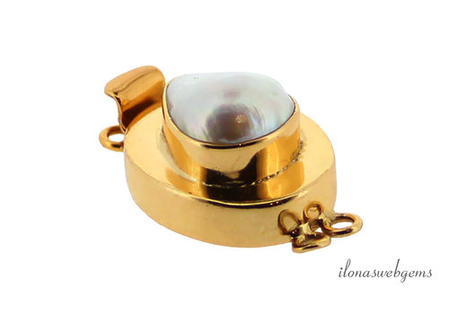 Vermeil Box Lock approx. 23x19x13mm extra quality