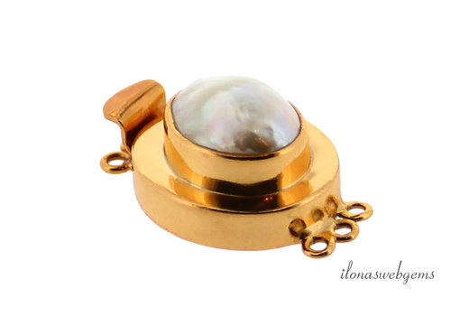 Vermeil Bakslot ca. 23x18x12mm extra kwaliteit