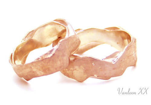 Wedding rings 14 kt rose gold