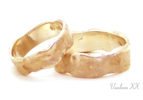 Wedding rings 14 kt rose gold