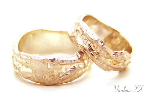 Wedding rings 14 kt rose gold