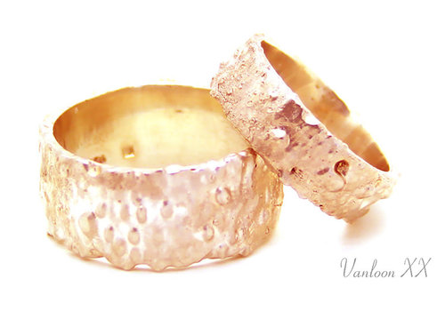 Wedding rings 14 kt rose gold