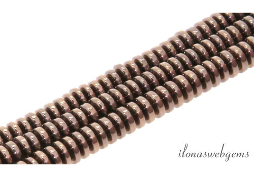 Hematite discs coffee approx. 4x1.5mm