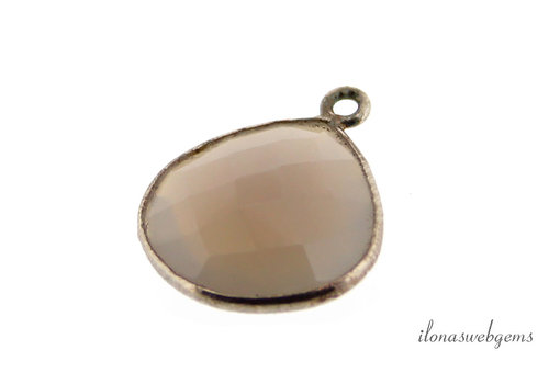 Sterling silver pendant with gray Moonstone approx. 18x15x6mm