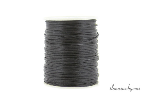 1 meter satin cord satin black approx. 1.5mm