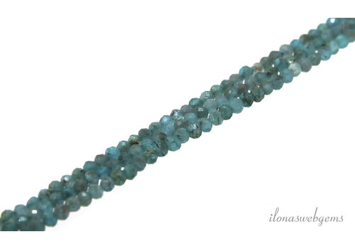 Apatite beads round facet approx. 3mm