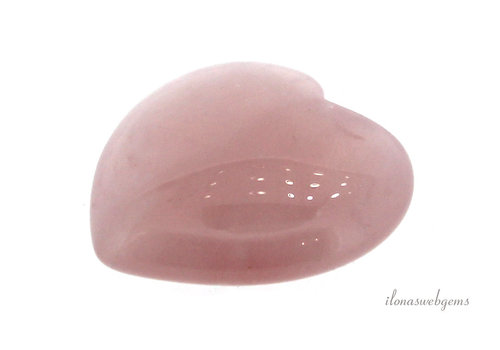 Herzförmiger Sorgenstein aus Rosenquarz, ca. 30 mm