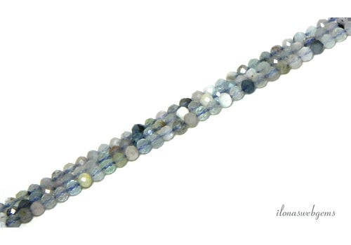 Aquamarine beads facet round approx. 3mm A-quality cut