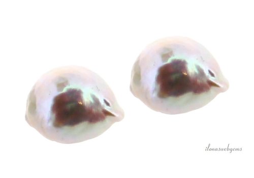 1 Pair of Baroque pearls half pierced approx. 12-13mm