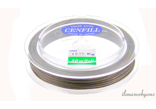 Cenfill RVS gecoat rijgdraad 0.70mm ( 7 draads)