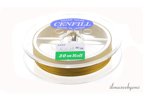 Cenfill stainless steel coated thread gold 0.18mm (7 threads)