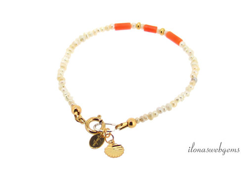 Inspiration: Armband Süßwasserperle mit Koralle