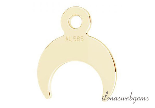 14 Karat Gold Anhänger Mond ca. 8,5x7,5mm