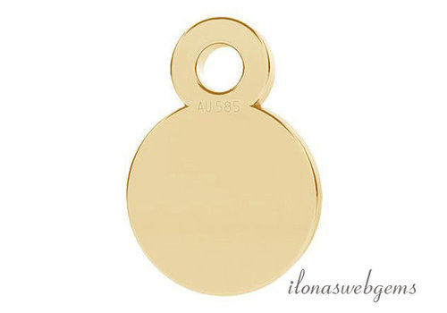 14 Karat Goldetikett ca. 7x5mm