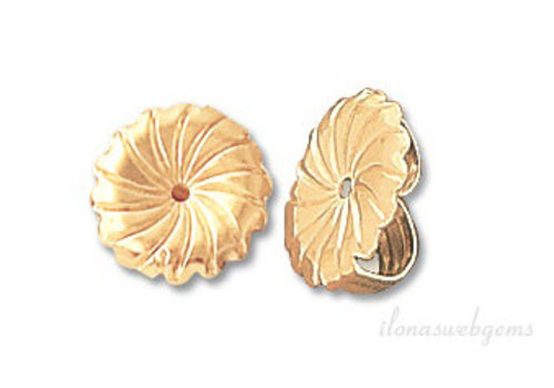 1 paar 14/20 gold filled poussettes ca. 9.5mm