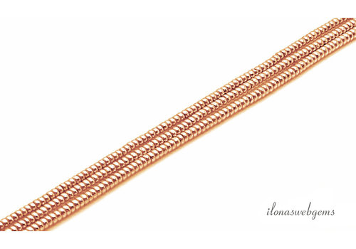 Hämatitperlen Rondell roségoldfarben ca. 3 x 1 mm