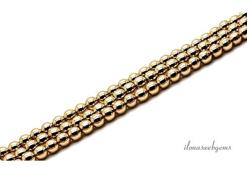 Hematite beads warm gold around 4mm