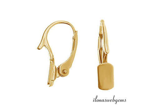 1 Paar Vermeil-Ohrhaken mit Klebeplatte