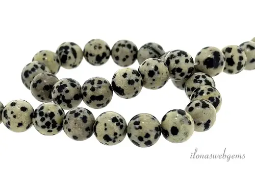 Dalmatian jasper beads around 10mm