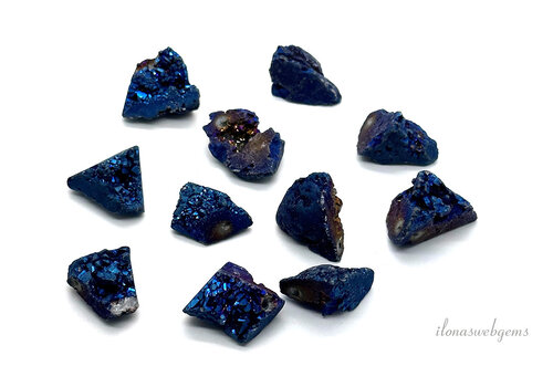 1 piece Druzy Agate pendant dark blue (large)