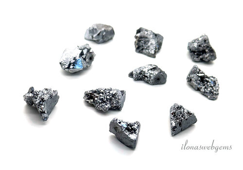 1 piece Druzy Agate pendant silver (large) approx. 14-18mm