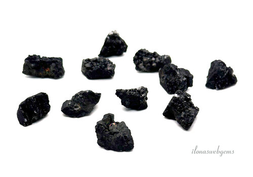 1 stuk Druzy Agaat hangertje zwart (groot) ca. 13-17mm