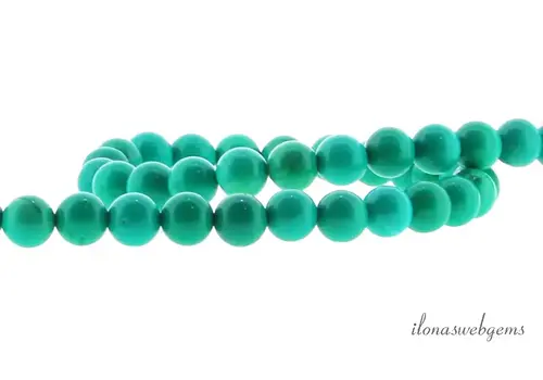 Howliet turquoise kralen rond ca. 3mm