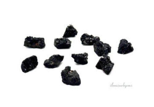 1 stuk Druzy Agaat hangertje zwart (klein) ca. 8-12mm