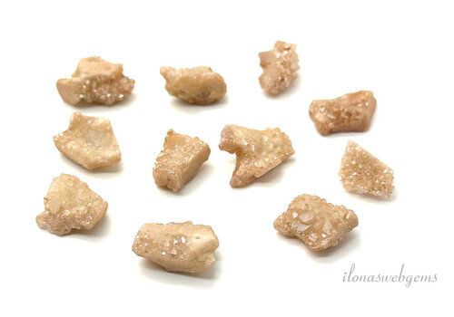 1 stuk Druzy Agaat hangertje champagne (groot) ca. 15-20mm