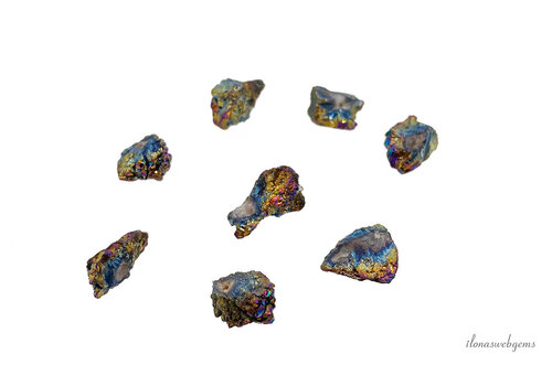 1 piece Druzy Agate pendant electro plated (small) approx. 10-15mm